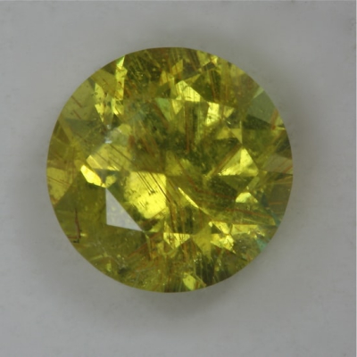 standard round brilliant yellow included tourmaline gem