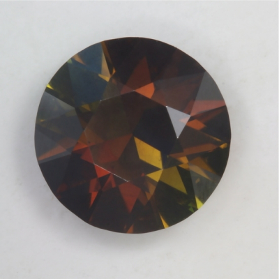 standard round brilliant dark brown clean tourmaline gem