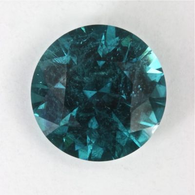 standard round brilliant medium blue included tourmaline gem