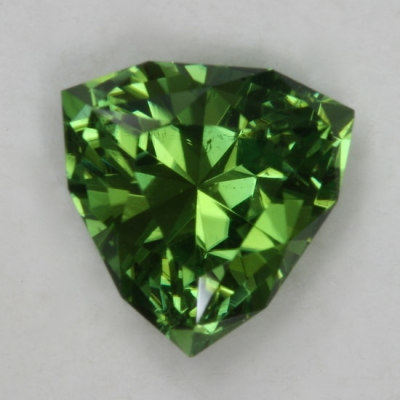 shield cut green eye clean tourmaline gem