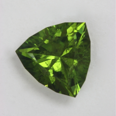 shield cut yellow green eye clean tourmaline gem