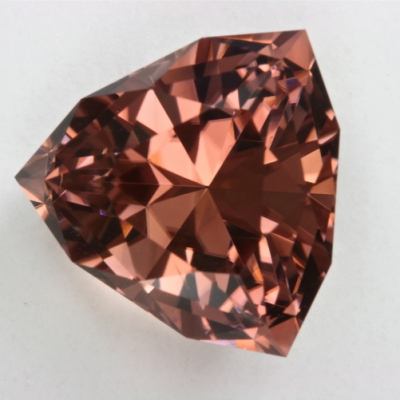 shield cut orange included tourmaline gem