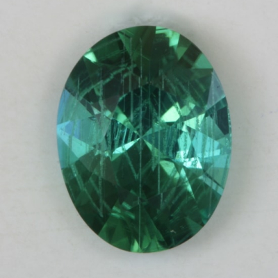 oval blue green included tourmaline gem