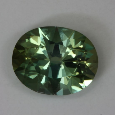 oval yellow green included tourmaline gem