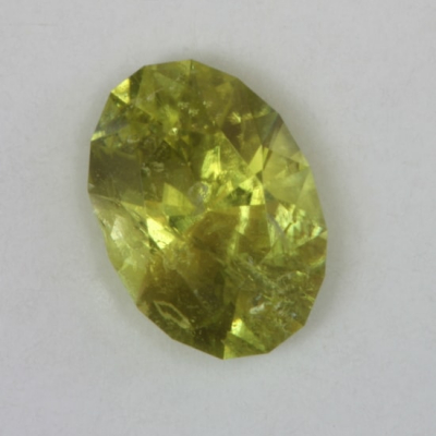 oval yellow included tourmaline gem