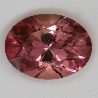 oval pink/orange clean eye tourmaline gem