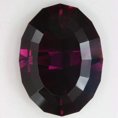oval purple red eye clean tourmaline gem