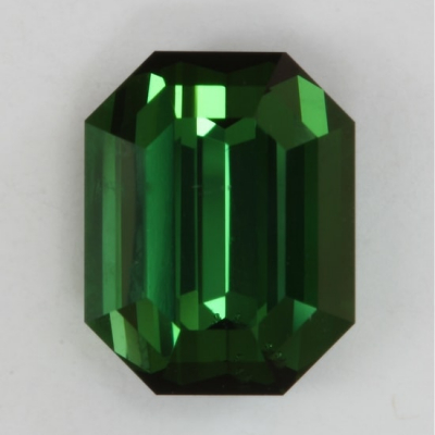 emerald cut eye clean green tourmaline gem