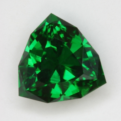 shield cut green clean tourmaline gem