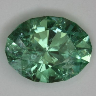 blue green copper included tourmaline gem