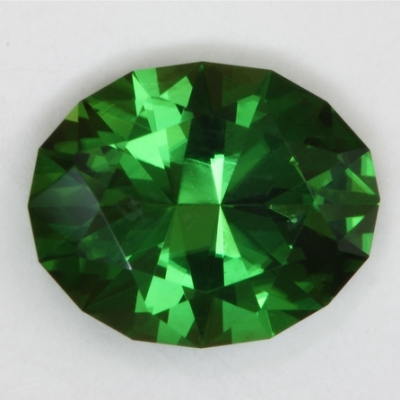 oval chrome green eye clean tourmaline gem