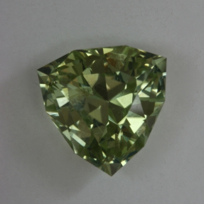 shield cut copper yellow eye clean tourmaline gem