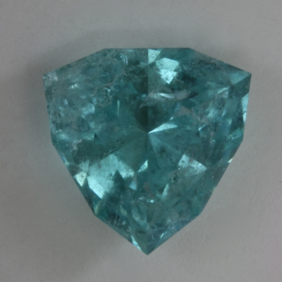shield cut cyan included tourmaline gem