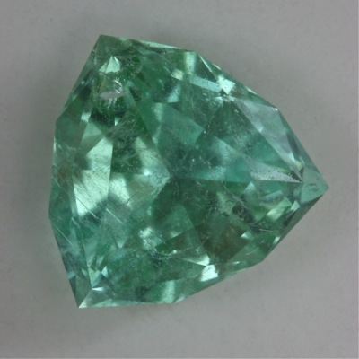 shield cut pastel green included tourmaline gem