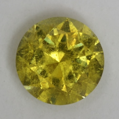 standard round brilliant yellow included tourmaline gem