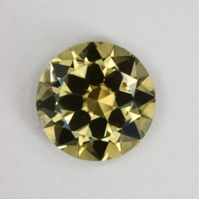 standard round brilliant yellow copper clean tourmaline gem