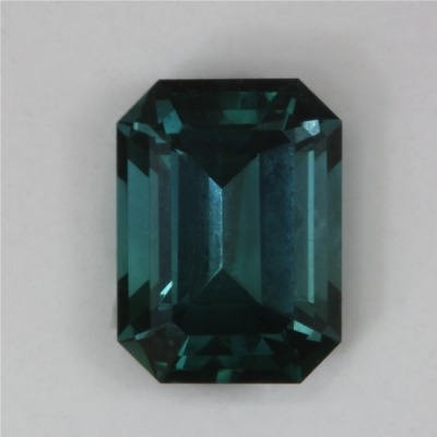 emerald cut blue open medium dark clean tourmaline gem