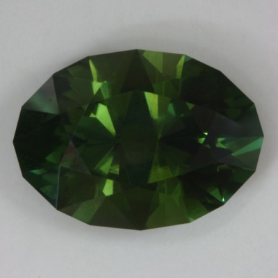 oval green clean tourmaline gem