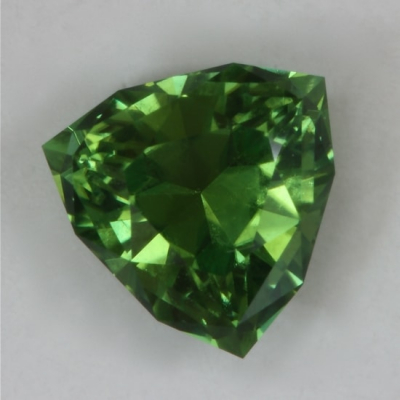shield cut green eye clean tourmaline gem