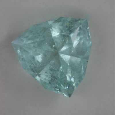 trilliant cut baby blue included tourmaline gem
