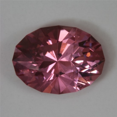oval pink included tourmaline gem