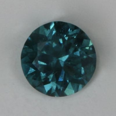 standard round brilliant darker blue clean tourmaline gem
