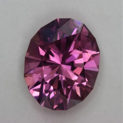 oval pink violet included tourmaline gem
