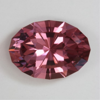 clean pink oval tourmaline gem