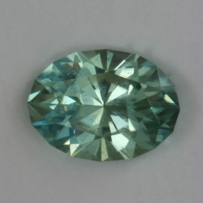 oval blue green included tourmaline gem