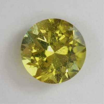 standard round brilliant yellow green included tourmaline gem