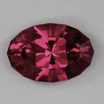 oval pink included tourmaline gem