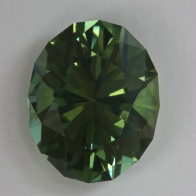 oval green eye clean tourmaline gem