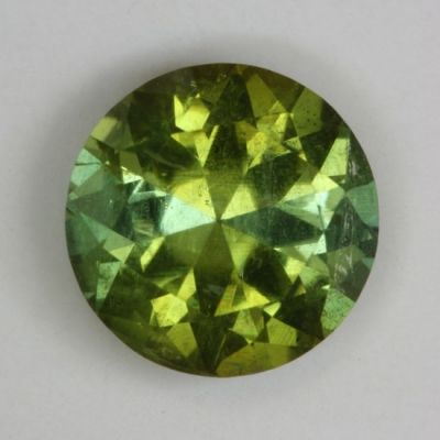 standard round brilliant yellow green included tourmaline gem