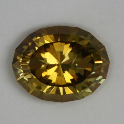 oval step cut crown golden eye clean tourmaline gem