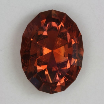 oval/step cut crown brown orange tourmaline gem