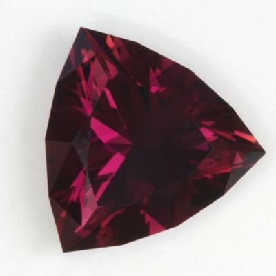 trilliant purple red clean tourmaline gem