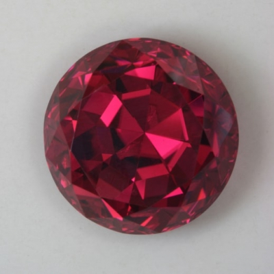 round cherry red clean tourmaline gem