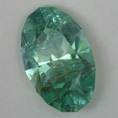 oval cuprian blue green included tourmaline gem